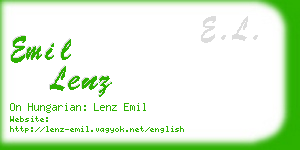 emil lenz business card